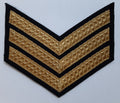 Mess Kit Chevrons Sergeant 3 Gold Bar Black British Army Old Pattern SGT