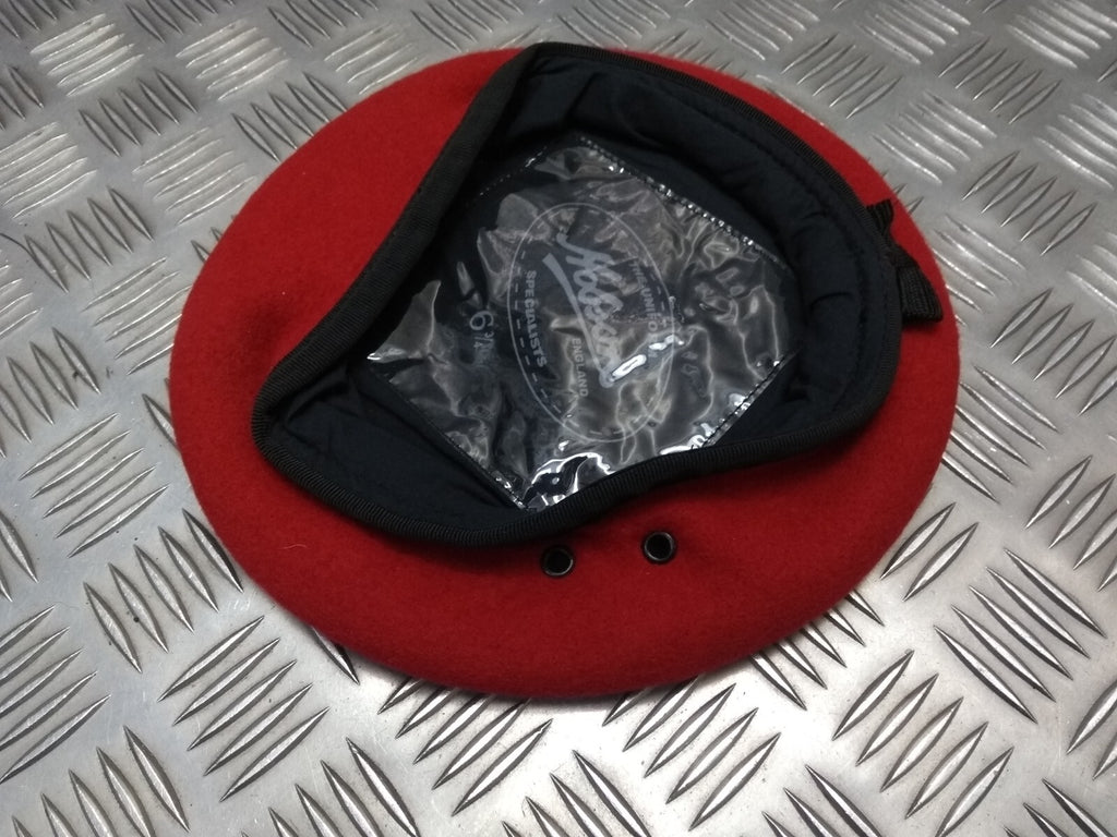 Red Beret Genuine Hobson London Issue Manufactures Sample 6 3/4