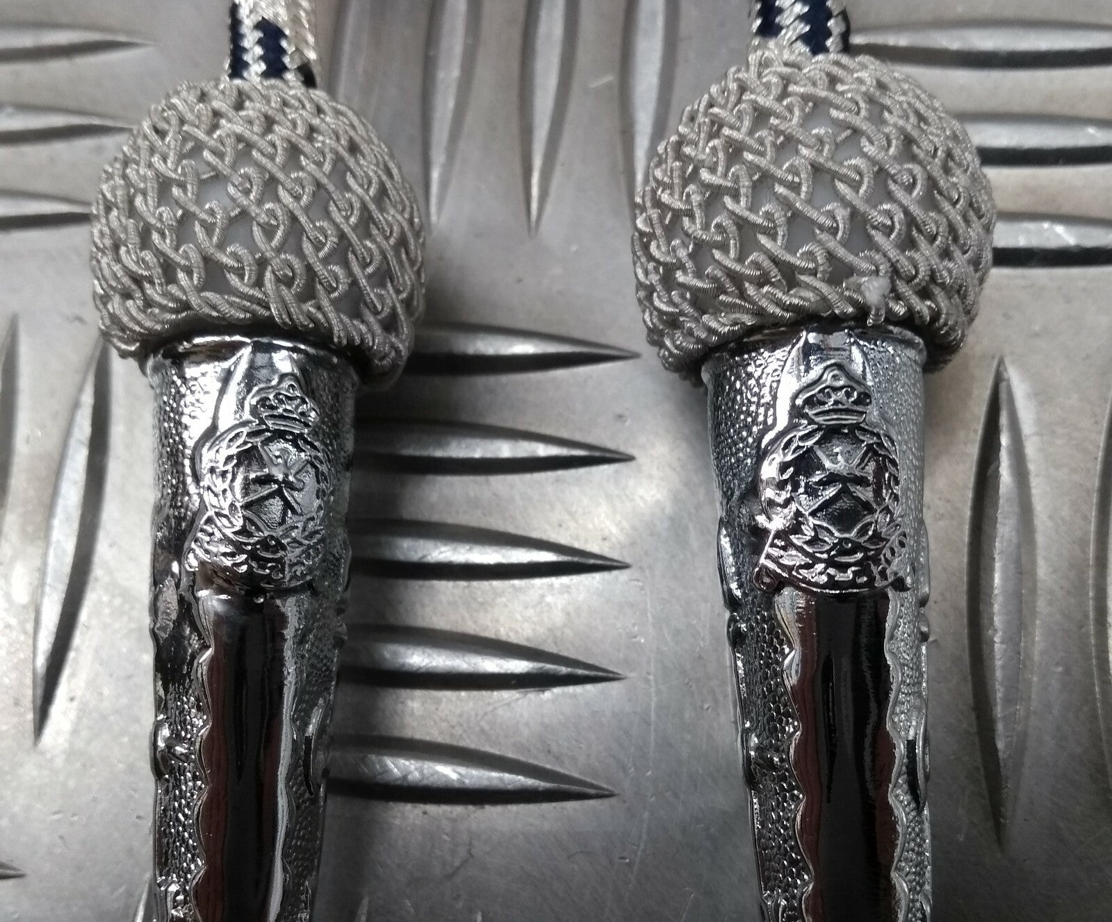 Senior Officer Silver & Blue Fleck Ceremonial Aiguillette