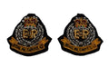 RMP Collar Badges OFC & SGT Hand Embroidered Mess Kit Queens Crown