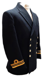 RN No5 Jacket British Naval Ofc Lt Com 8 Button Diagonal Serge