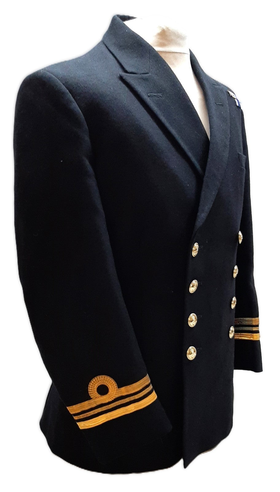 RN No5 Jacket British Naval Ofc Lt Com 8 Button Diagonal Serge