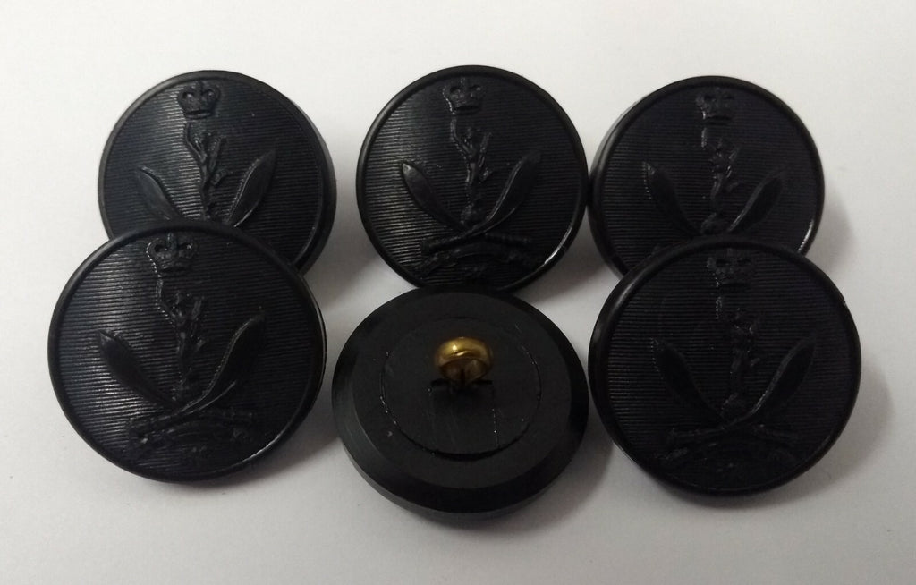 Genuine British Army Queens Gurkha (Signals) Issue Dress Black 40L Buttons - x10