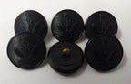 Genuine British Army Queens Gurkha (Signals) Issue Dress Black 40L Buttons - x10