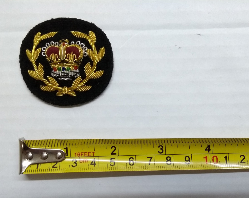 Mess Kit Badge RQMS on Navy British Hand Embroidered Insignia Arm Patch