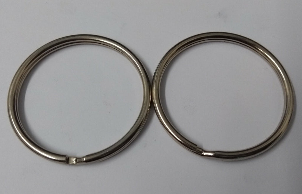Genuine British Issue Nickel Plated 45mm Large Split Rings 1 Pair STD48