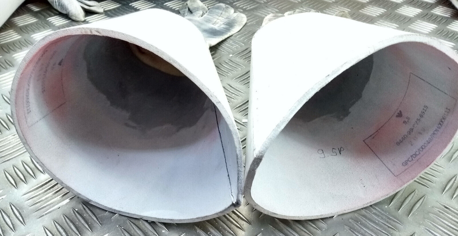 British Army Household Cavalry White Leather Gauntlet Parade Gloves Size 9.5