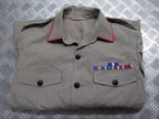 British Army Jacket No6 Gurkha Style Fully Buttoned Braided Crown Badge 3 Bar Chevron Patch