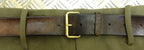 Swedish Army Unique Vintage Brown Leather Trouser Belt - All Sizes Lot2