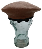 Army Style Beige / Sand Wool Beret Size 7 1/4 Medium- NEW