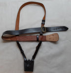 Sam Browne Leather Waist Belt British Complete with Frog Size 4