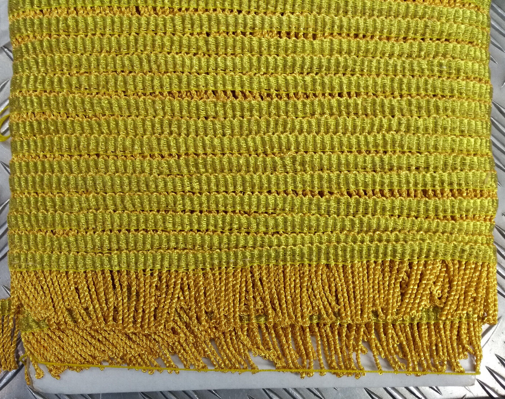 Gold Mylar Thread Fringe 28mm Drop / Epaulette Fringe