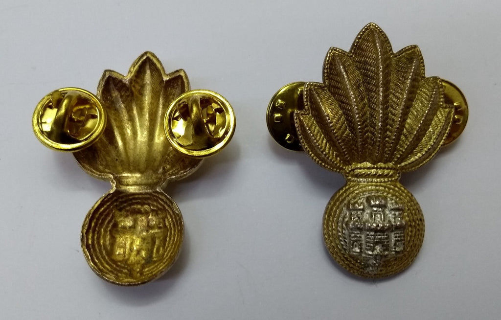 Royal Gibraltar Regiment Service Dress Collar Badges Genuine British Army Gim260