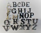 British Made Issue Snap Pin ½" Chrome Shoulder or Collar Letters A-Z