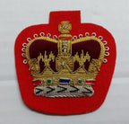 Warrant Officer Crown No1 WO 2 Scarlet British Army Hand Embroidered Arm Patch