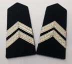 Naval Shoulder Slides / Boards Officers Style Silver Lace Chevrons Navy NEW