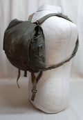 Vintage Military Bag Canvas Shoulder  or Mini Backpack Grey/Green G2 Distressed