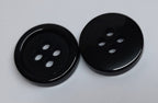 Vintage Army Buttons Old Pattern British Made Black 4 Hole Size 15mm