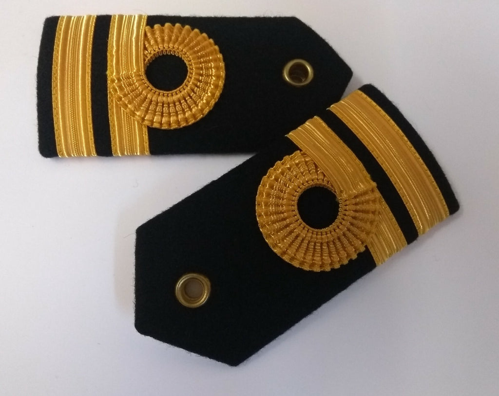 Genuine Naval issue Lieutenant Gold Wire Rank Shoulder Boards - NEW - LFS16