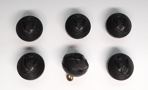 7th Duke of Edinburgh's Own Gurkha Rifles Black Ball Dress Buttons 28L X8