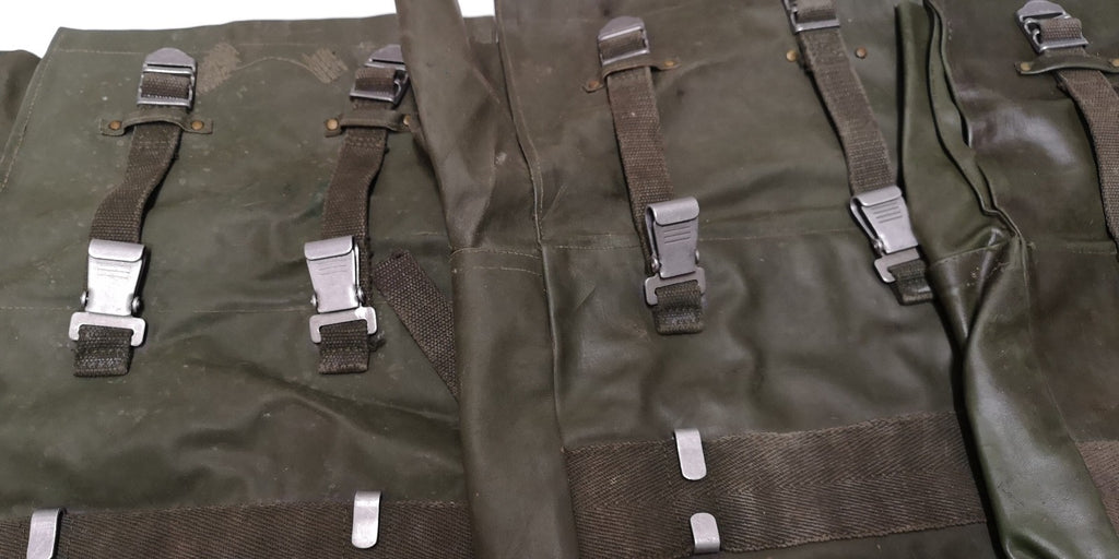 Vintage Army Issue Heavy-duty Backpacks x4 & Belts x4 Heavy Wear with Defects