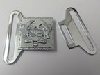 Genuine Obsolete Ghana Crest Insignia Large Silver Latching Belt Buckle