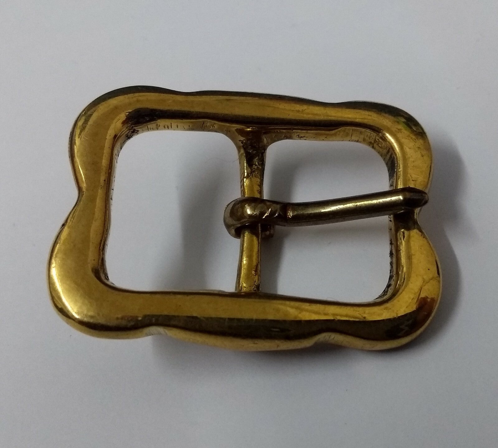 Rein Bridle Buckle British Army HCav Brass 7/8" Crown Single Prong Buckles X2