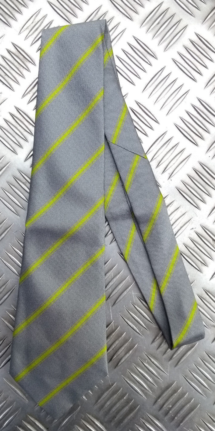 Grey & Yellow Striped Tie - NEW