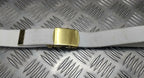 White RN Trousers Belt 1¼" Roll Buckle Royal Navy Grade 2 Genuine British