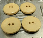 Ceremonial Buttons Ivorine 2 Hole Plastic Genuine Vintage Issue X4 18mm