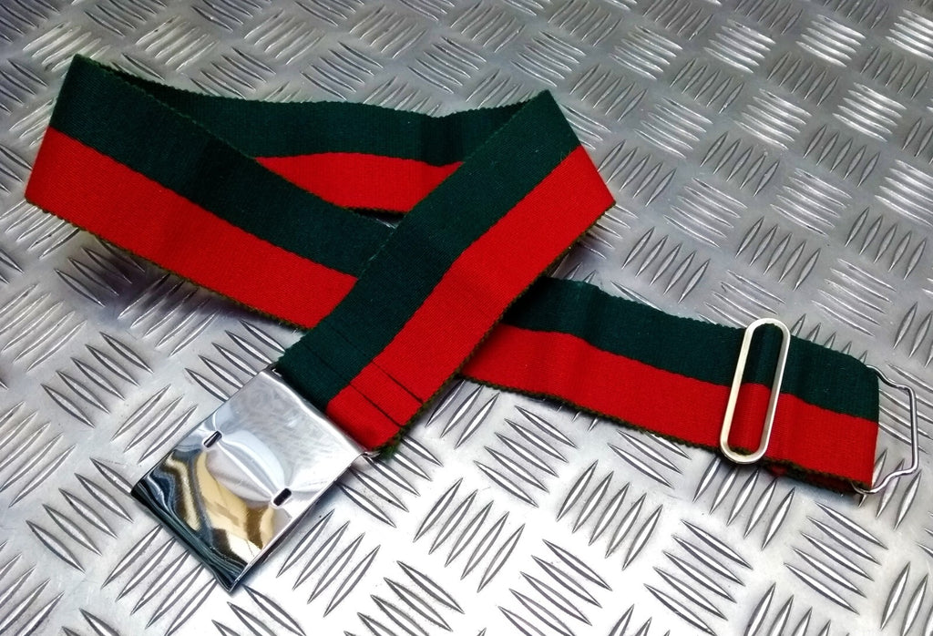 Stable Belt 62mm Red and Green With Chrome Plate Buckle No Max 36"