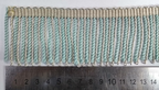 Silver & Light Blue Mylar Thread Fringe 45mm Drop / Epaulette Fringe