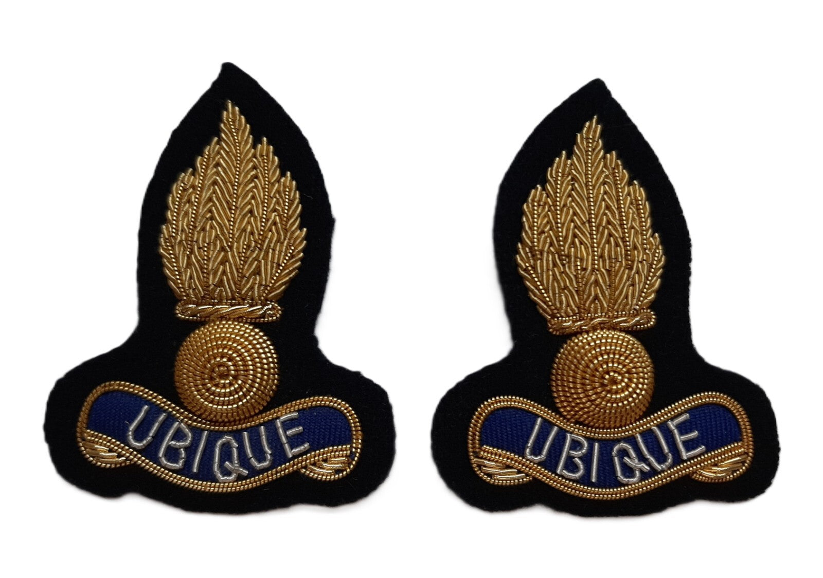 Royal Engineers No1 Badge British Army Black Embroidered OFC Collar Patches