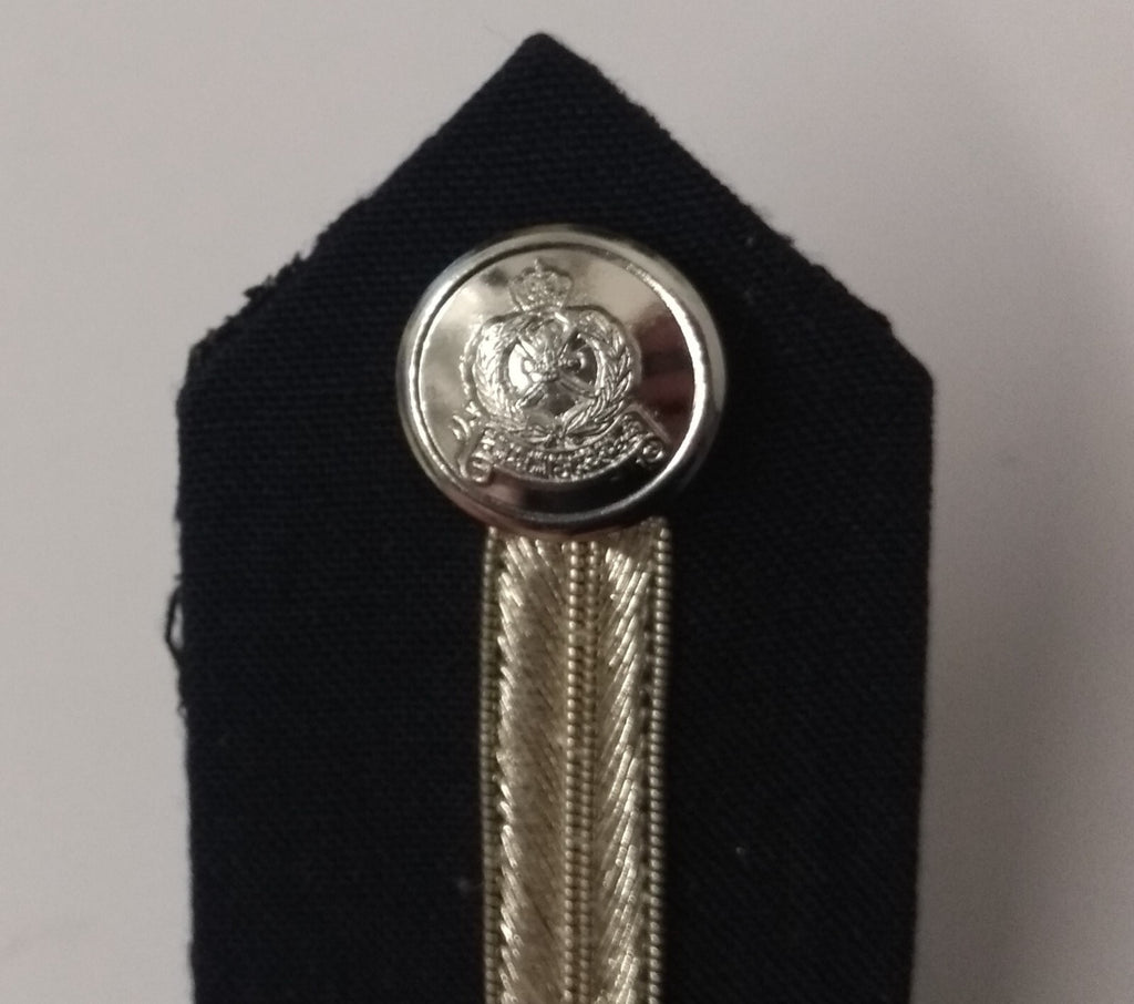 Oman Gorgets Collar Tabs With Silver Detail Chrome Officers Insignia Buttons