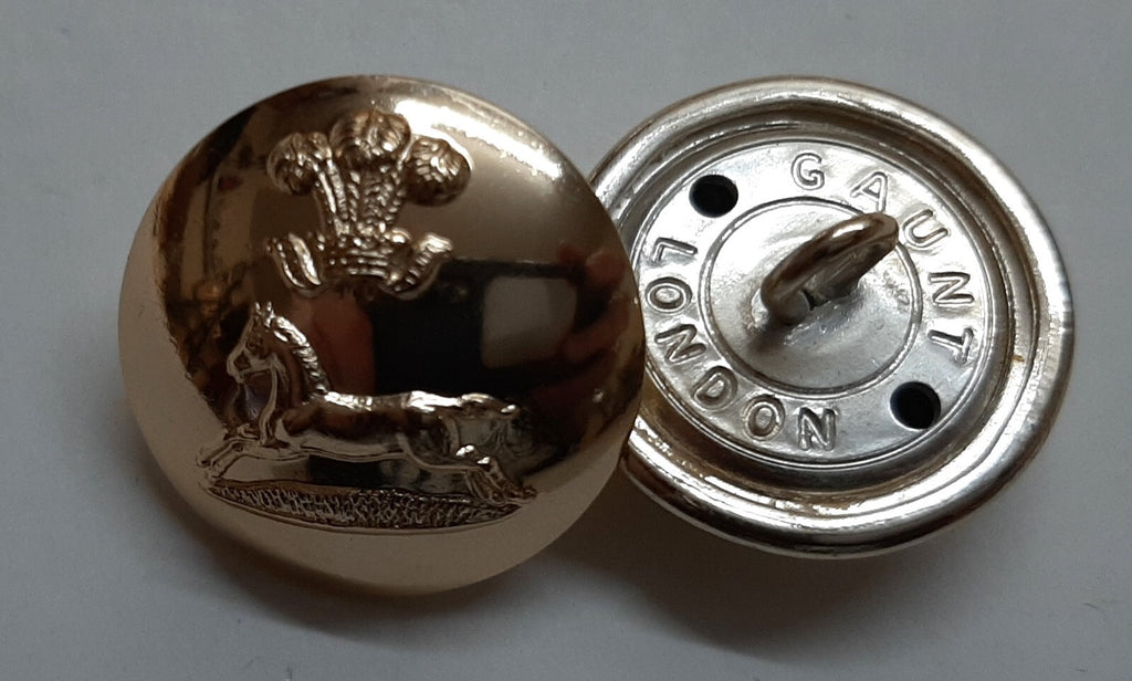 Large Army Buttons Rank Prince of Wales Own Regiment of Yorkshire Insignia X6