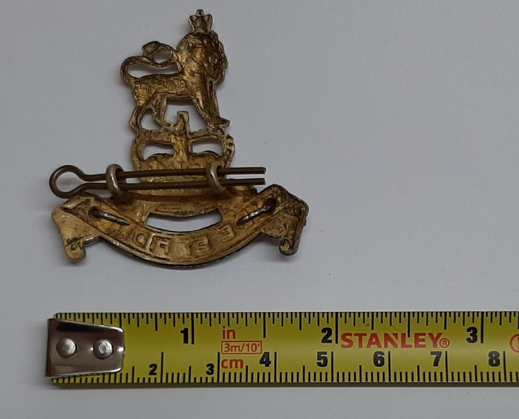 Vintage RAPC Insignia Dress Hat Badge Queens Crown British Army Old Pattern