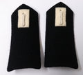 Naval Midshipman No1 Uniform Shoulder Boards Epaulette Black With White Flashes