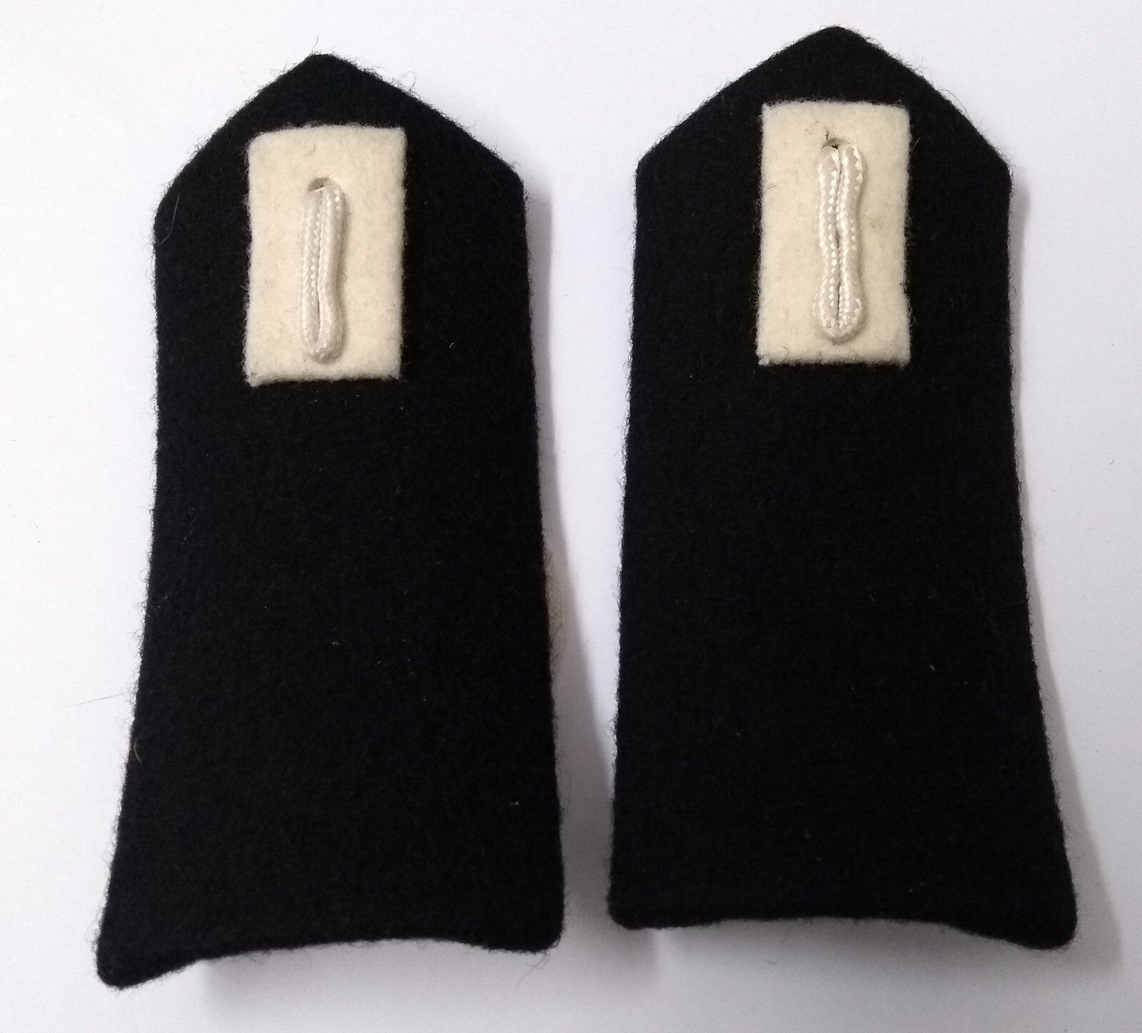 Naval Midshipman No1 Uniform Shoulder Boards Epaulette Black With White Flashes