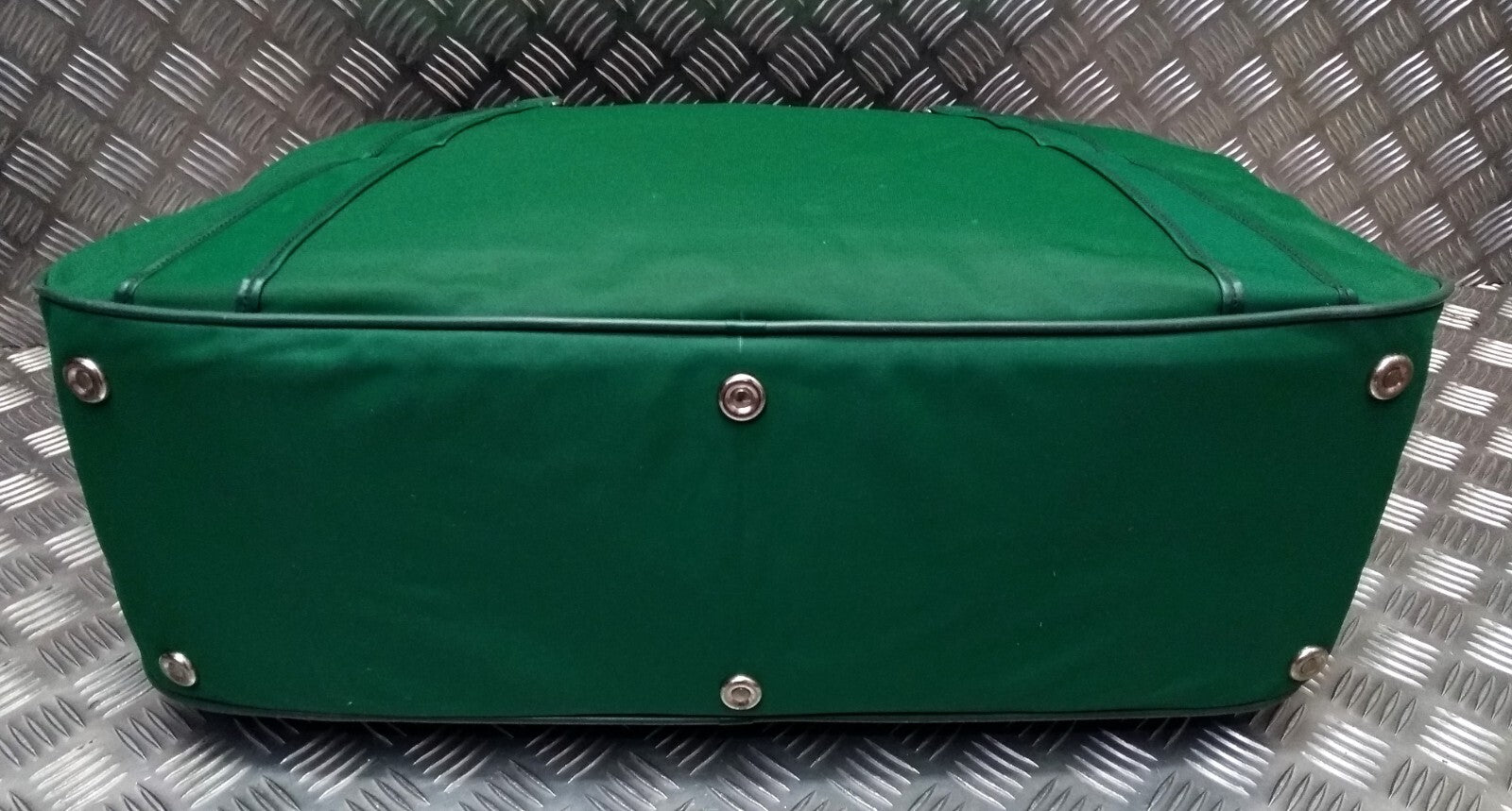 Vintage 70s Holdall Carry All EX Large Vinyl Discharge Green British Surplus