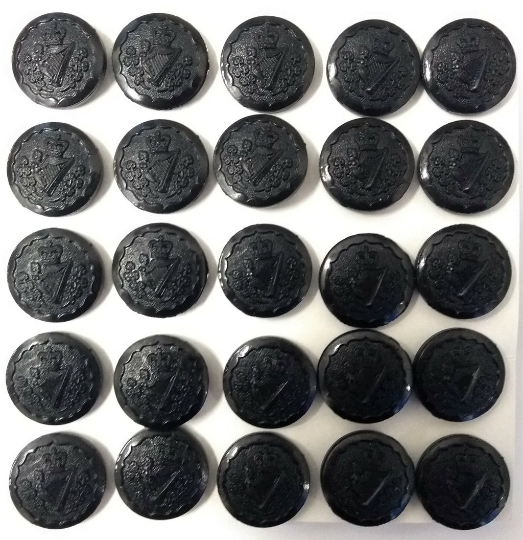 Genuine British Army The Royal Irish Rangers Black Subdued Buttons 30L x25 NEW
