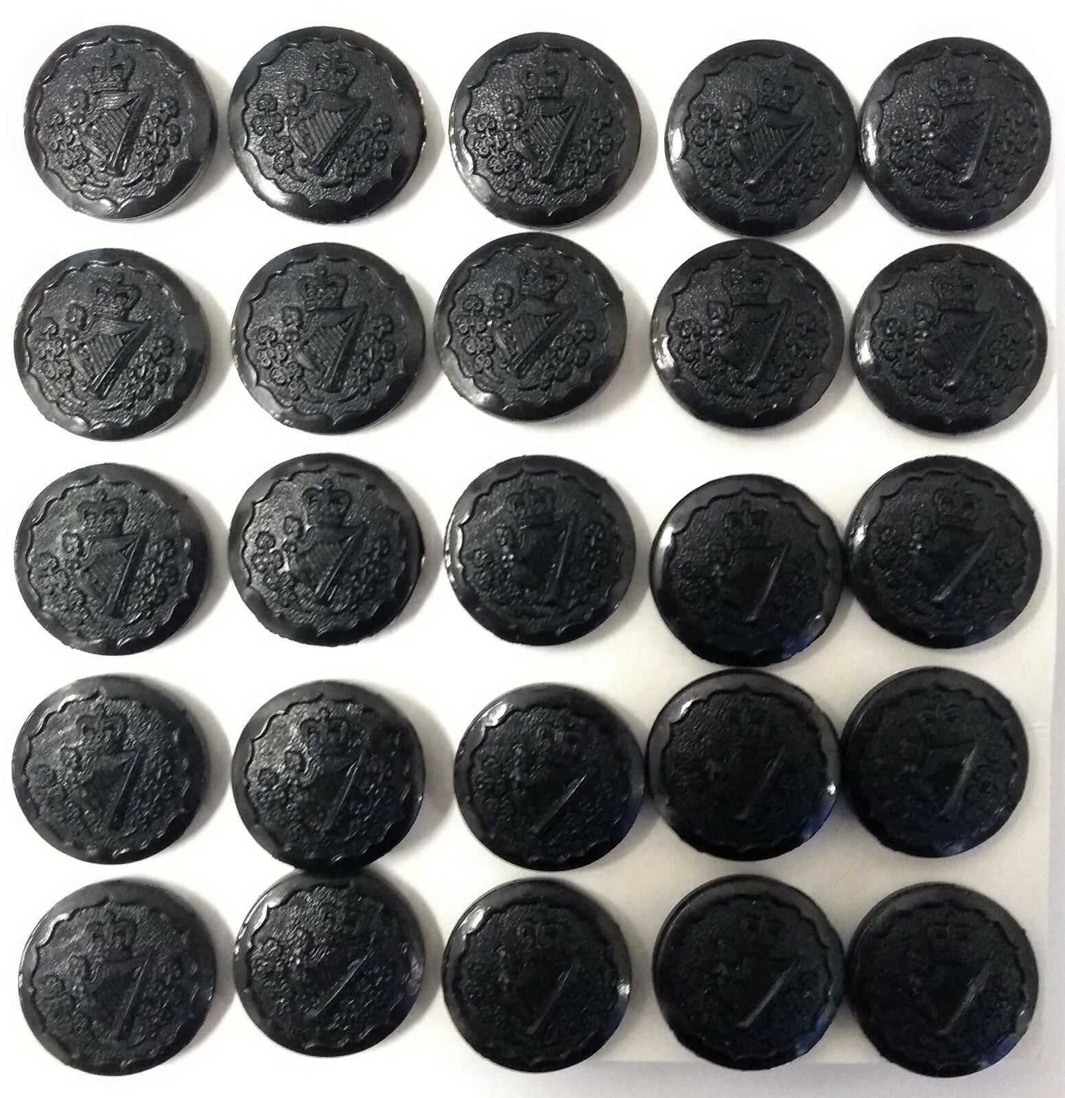Genuine British Army The Royal Irish Rangers Black Subdued Buttons 30L x25 NEW