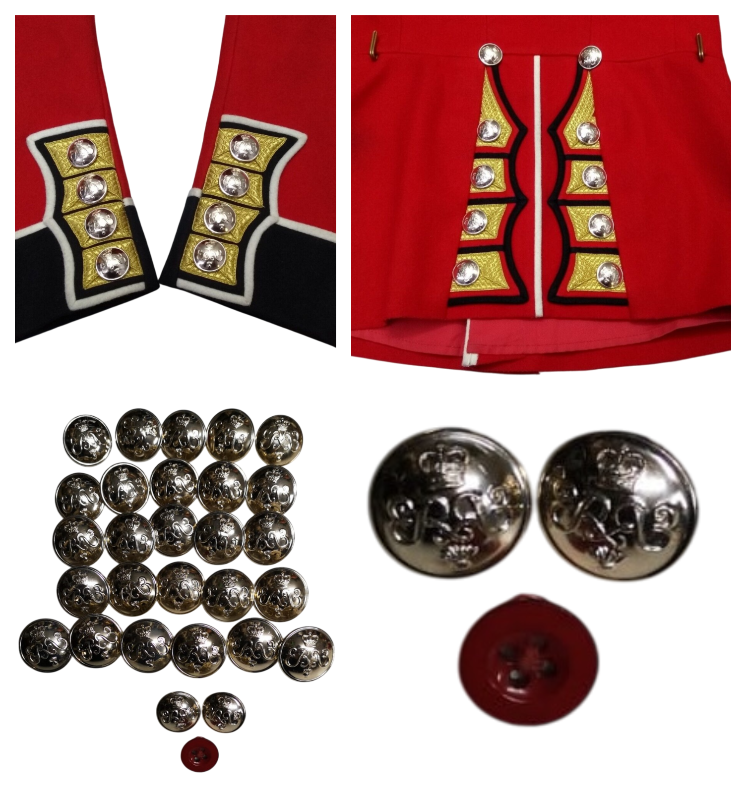 Grenadier Guards Red Tunic 29 Button Set Complete Genuine British Army Issue