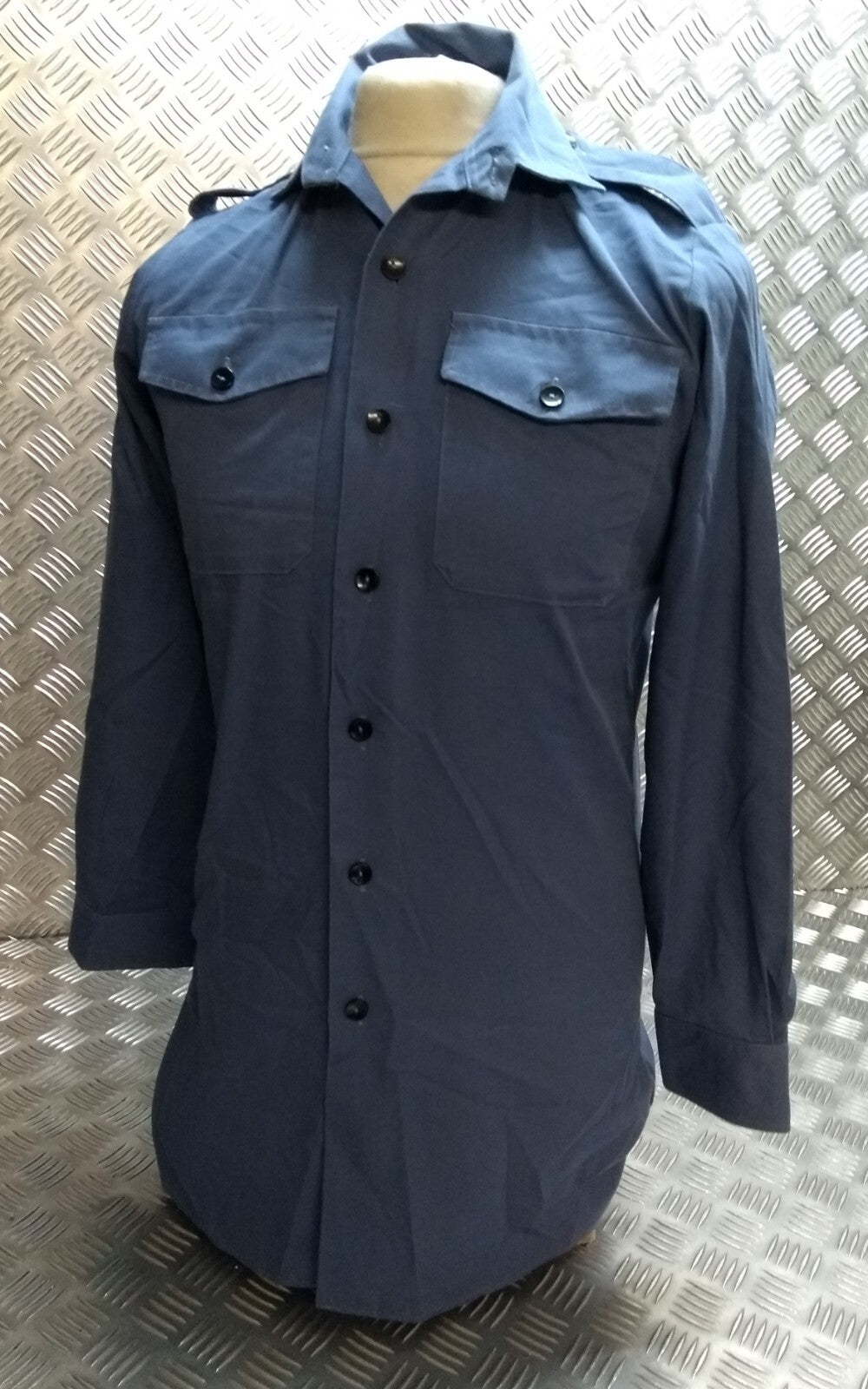 Working Shirt L/S Long Sleeve British RAF Royal Air Force or RN Blue Grey Colour