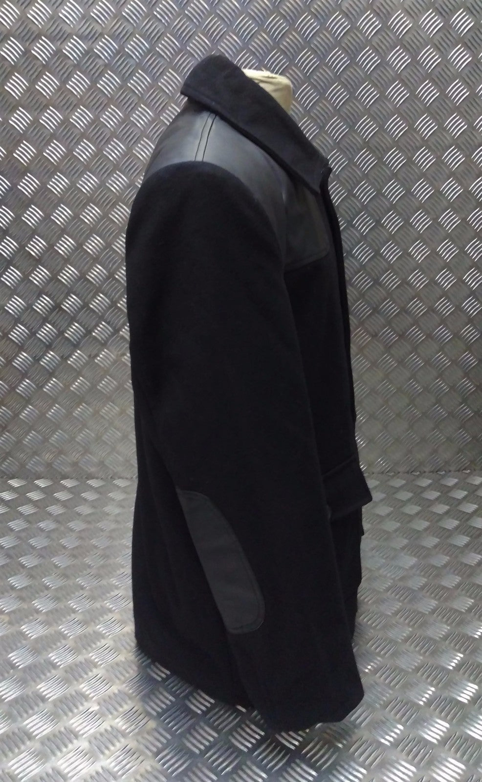 British Army Vintage Style Workers Red Tartan Lined Black Donkey Jacket - BRAND NEW