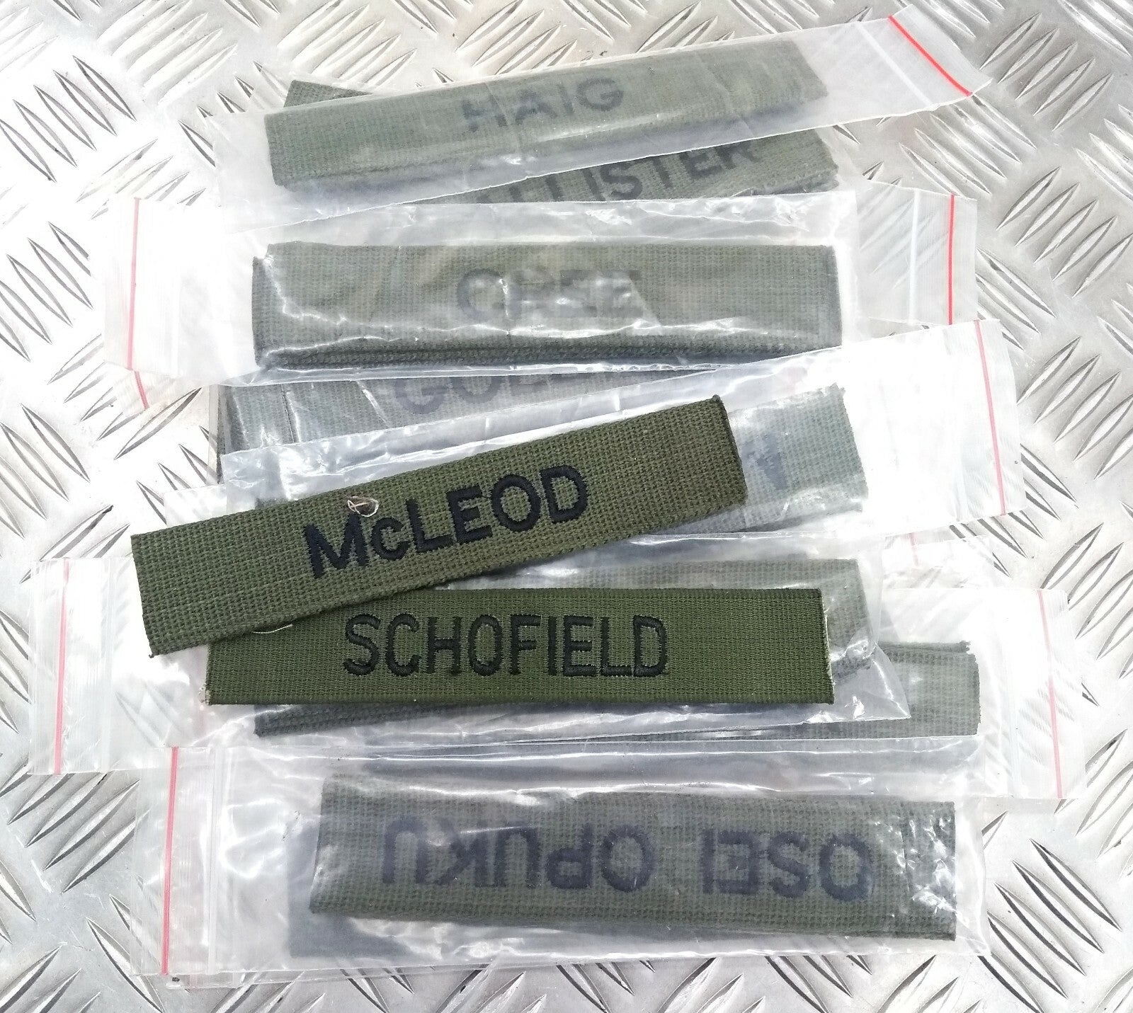 British Style Breast / Chest Device ID Patch Various Names NEW