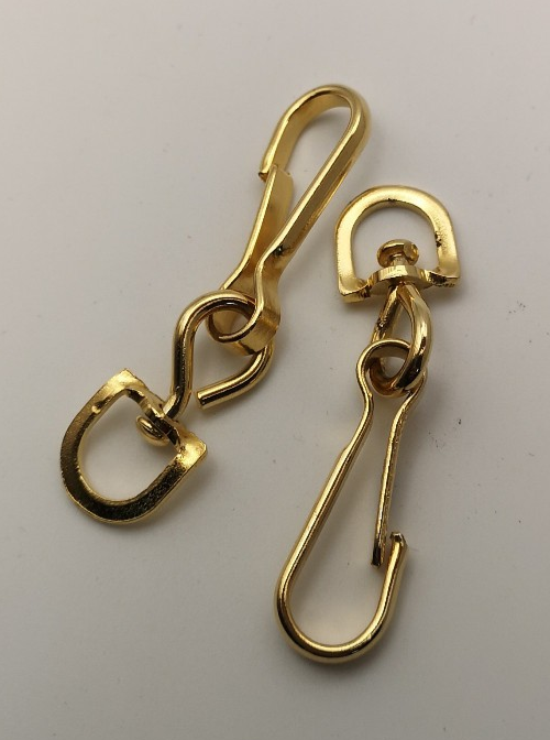 Lanyard Hooks/Clips Swivel Brass Coloured