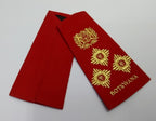 BDF Brigadier Rank Shoulder Slide With Gold Braided Insignia Botswana Epaulettes