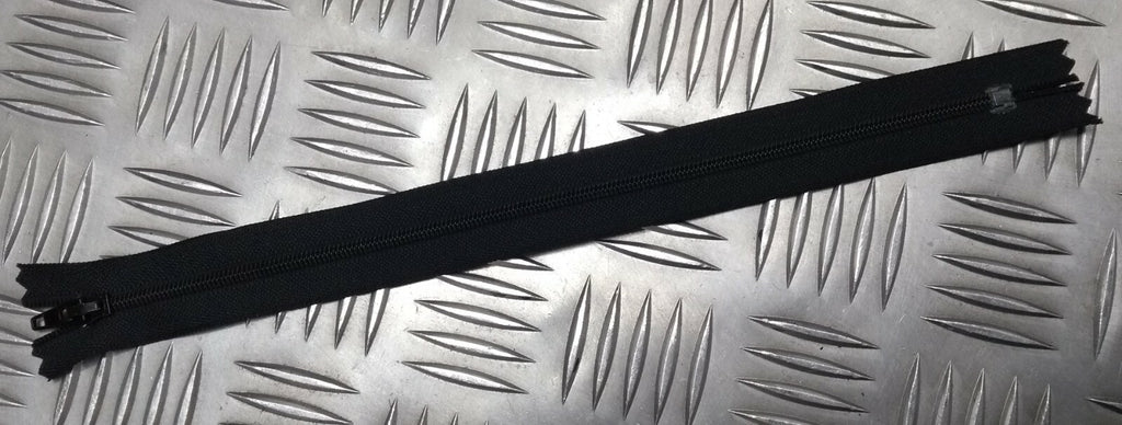Mil-Spec YKK Zip Zipper Black 25cm Closed End