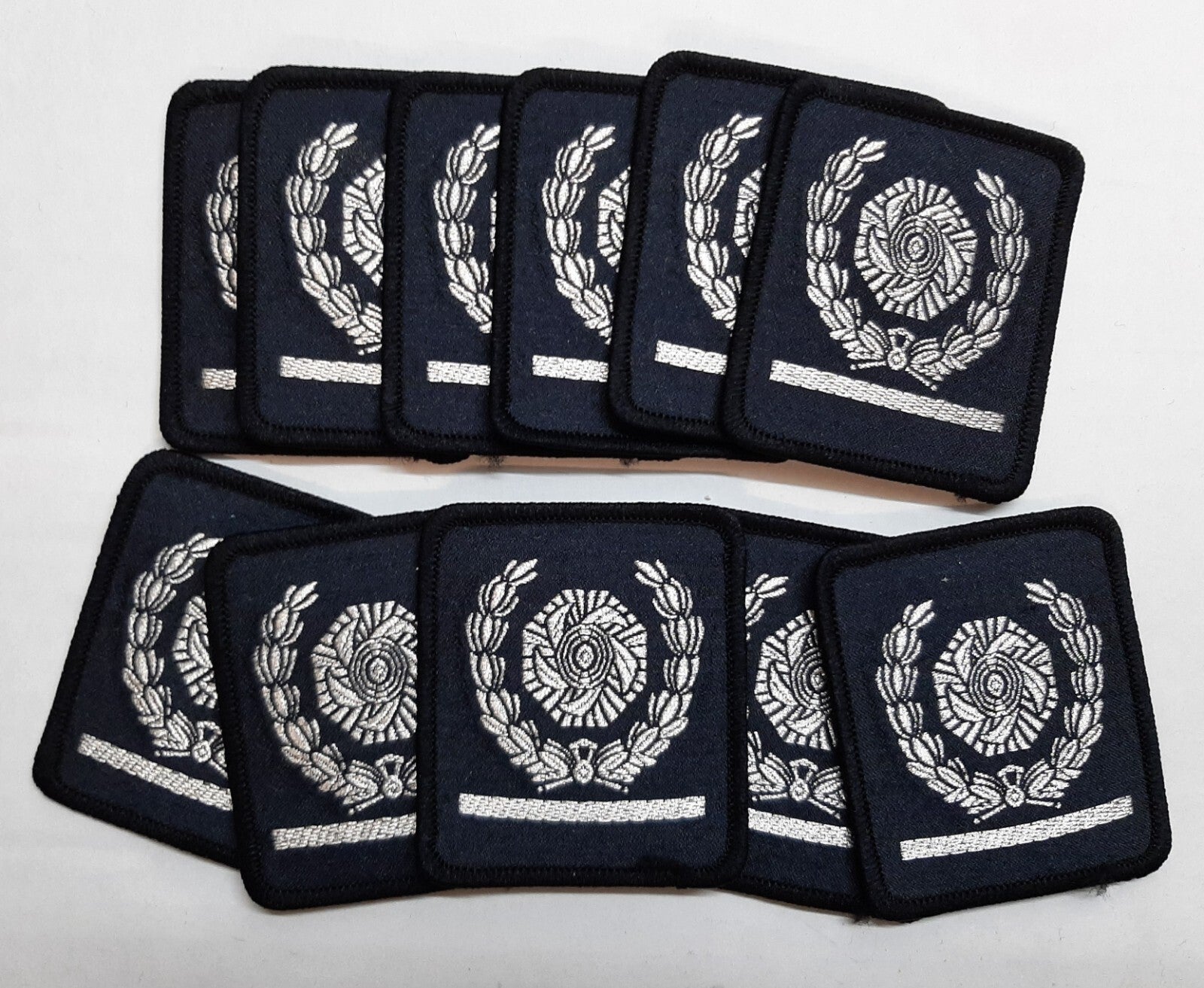 Impeller Laurel Wreath 1 Bar British Service Sew on Badges /Patches 5 Pairs