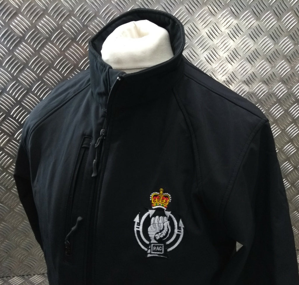 British Army RAC Soft Shell Jacket Royal Armoured Corps Insignia Active Wear